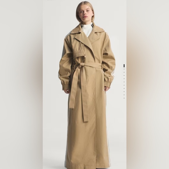 SOLD OUT Adidas Originals Tan Trench Coat NWT - Picture 3 of 5